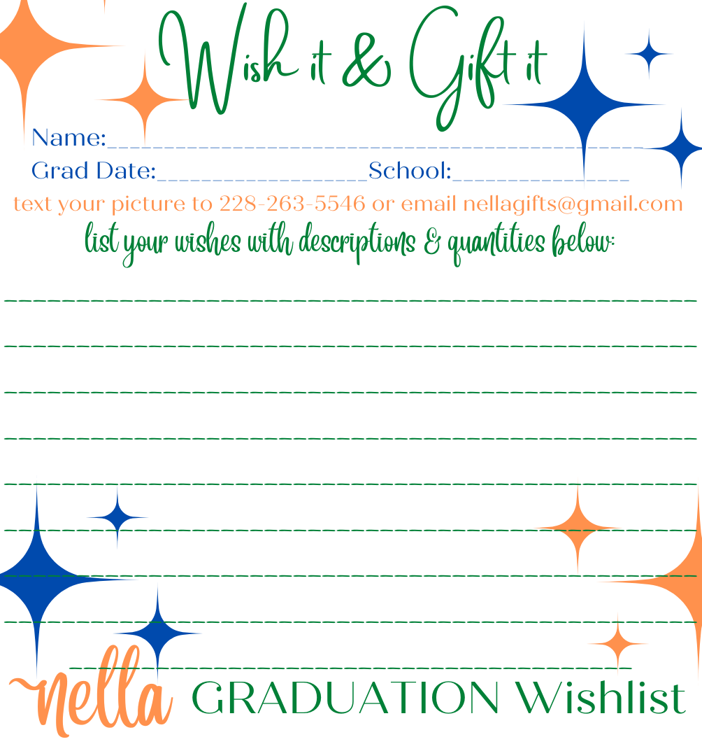 Wishlist Form ~ Graduation