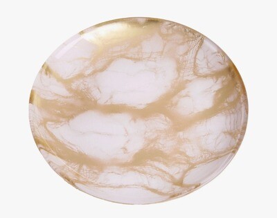 Gold Marble 11" Serving Plate