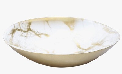 Gold Marble Serving Bowl Oval Large