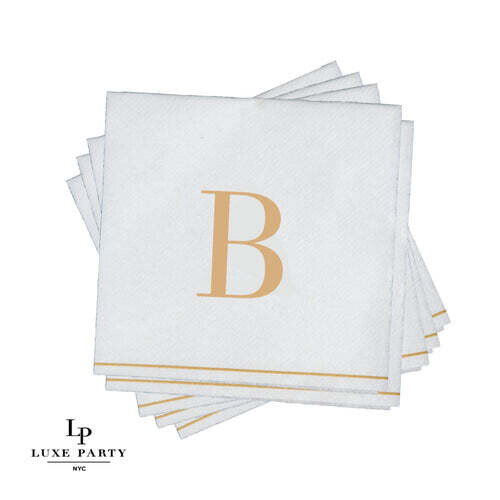 Luxe Initial Cocktail Napkins