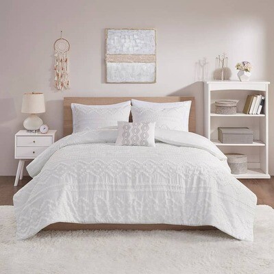 Clipped Jacquard Comforter Set Full/Queen