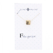 Kids Square Initial Necklace F