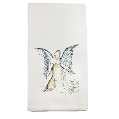 Cotton Tea Towel Angel "Miss Behave"