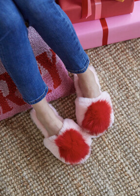 Amor Slippers Pink/Red