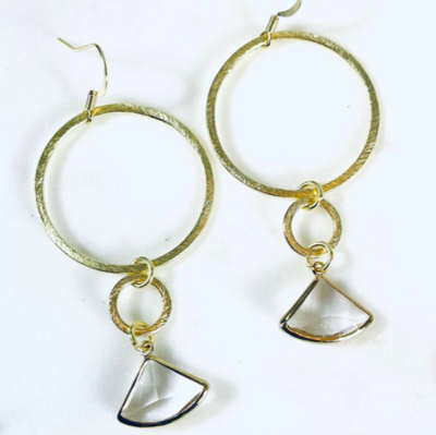 SJ Earrings "Tri-La-Angle" Circle