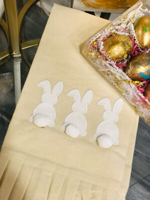 Easter Decor "Bunny Ruffle" Hand Towel