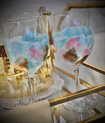Nella Original Stemmed Glass "Spring Fling" Multi