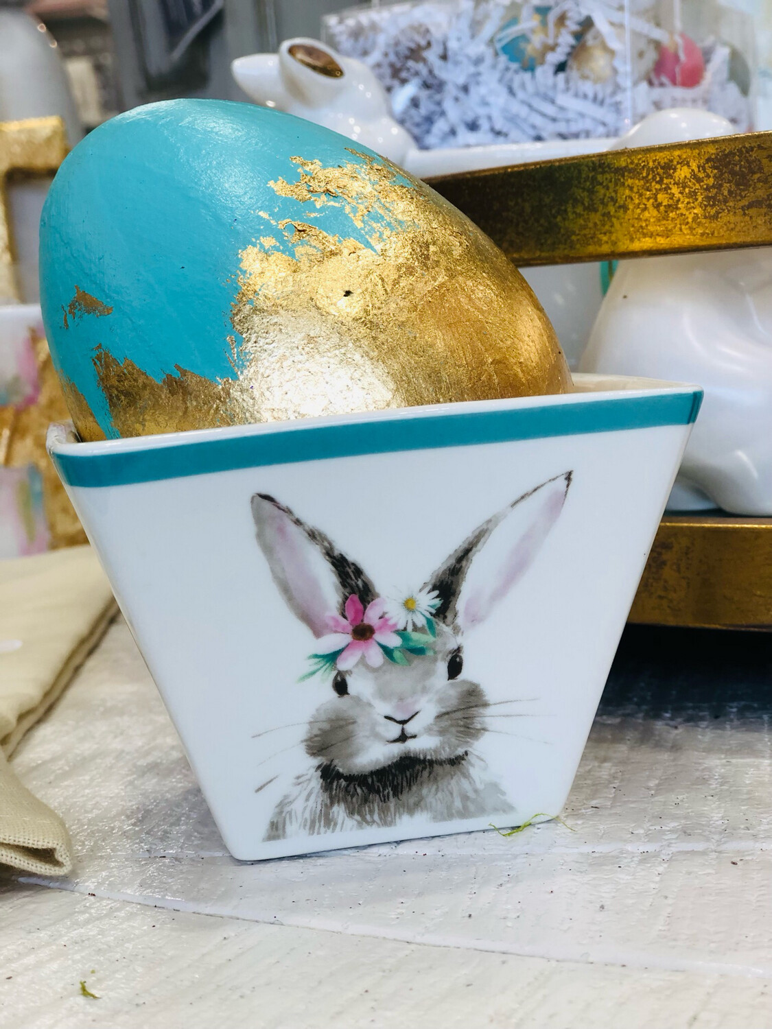 Easter Decor "Happy Hare" Dish