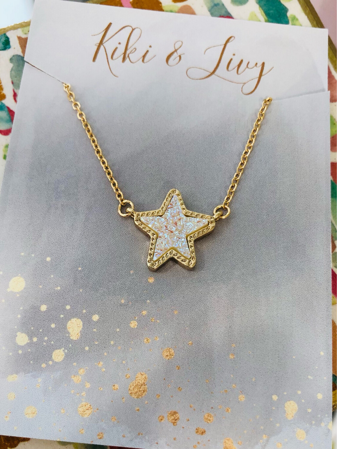 "Star Light" Star Necklace Glitter