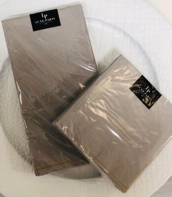 Luxe Guest Napkins Grey
