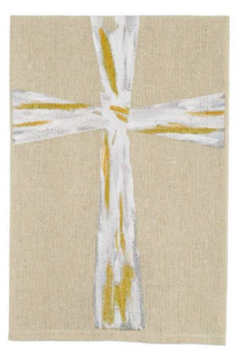 Hand Painted Towel - Cross