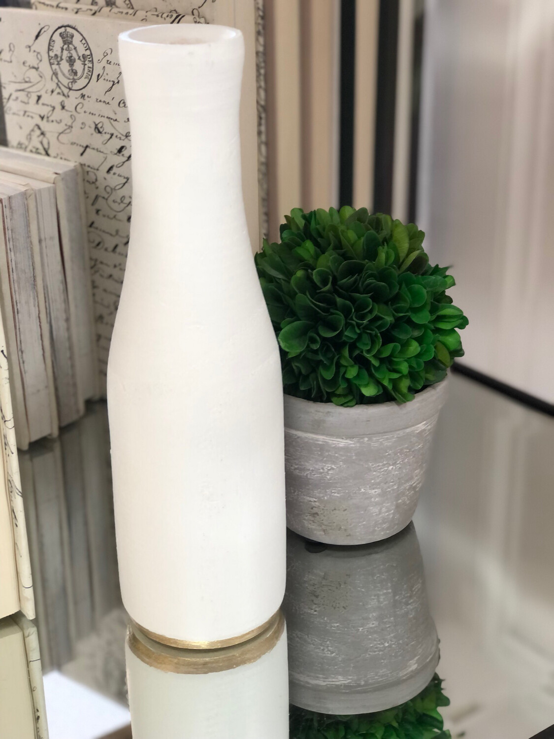 White Wooden Vase
