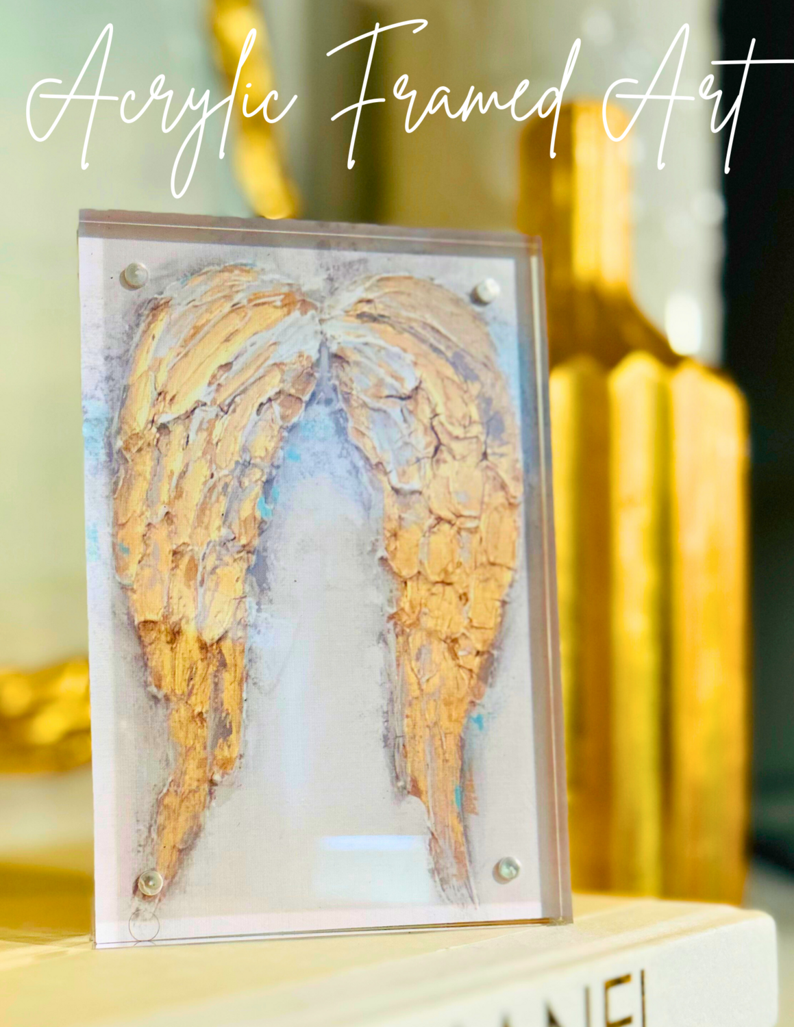 Acrylic Framed Art "Wings of an Angel"