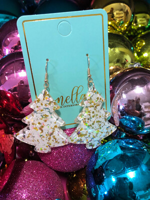 Holiday Earrings GOLD PARTY CHRISTMAS TREE