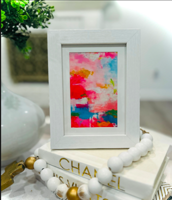 5x7 Framed Art "Abstract Party”