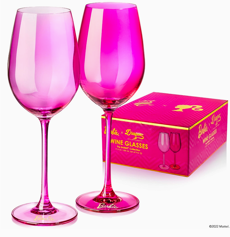 Barbie™ X Dragon Glassware® Wine Glasses