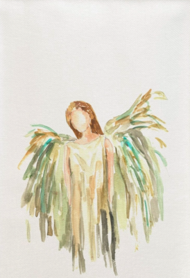 Cotton Tea Towel Angel Gold Angel