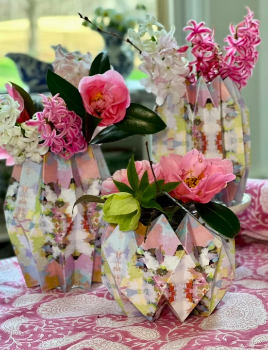 Set of 3 Paper Vase Wraps-Brooks Ave by Laura Park