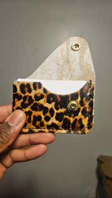 Leopard Print Snap Wallet