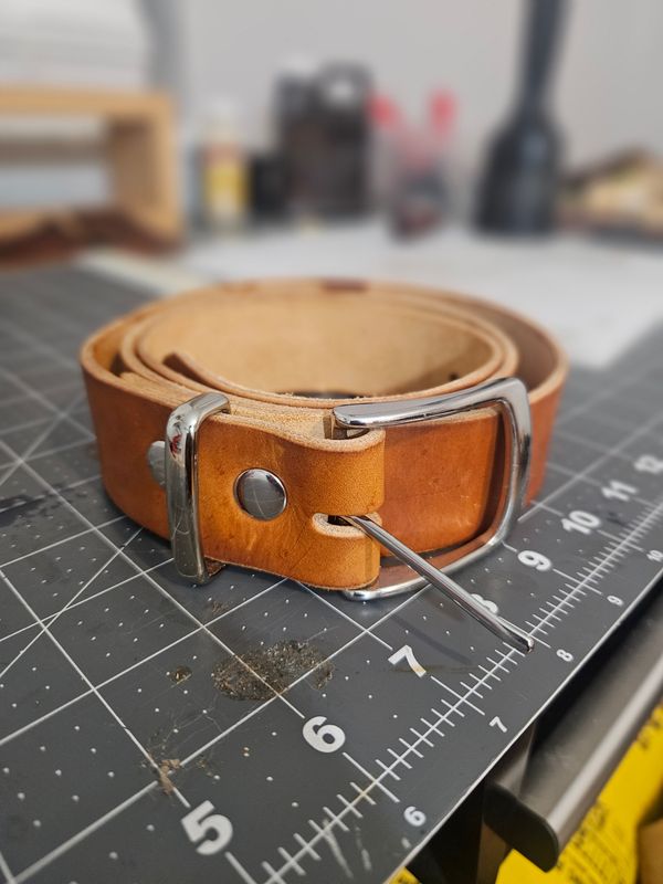 Light Brown Leather Belt