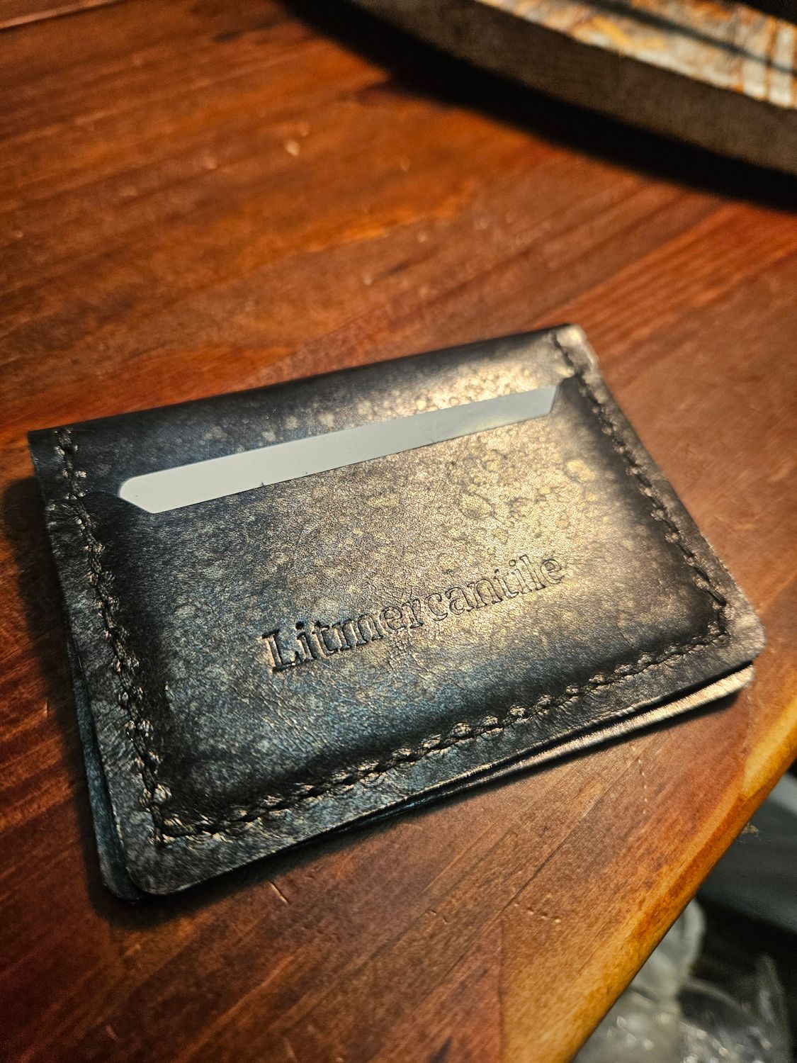 Silver metallic Bifold ID wallet
