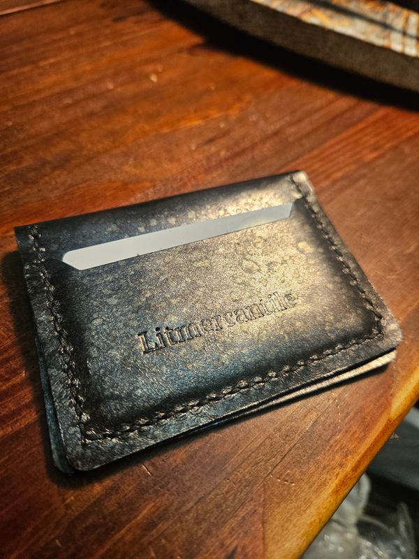 Silver metallic Bifold ID wallet