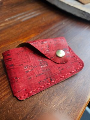 Cork Red Snap wallet