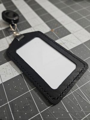 Black Leather ID Badges