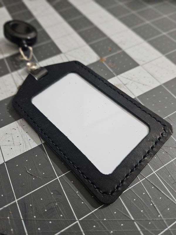 Black Leather ID Badges