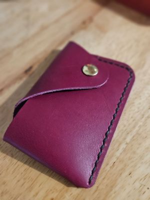 Purple snap wallet