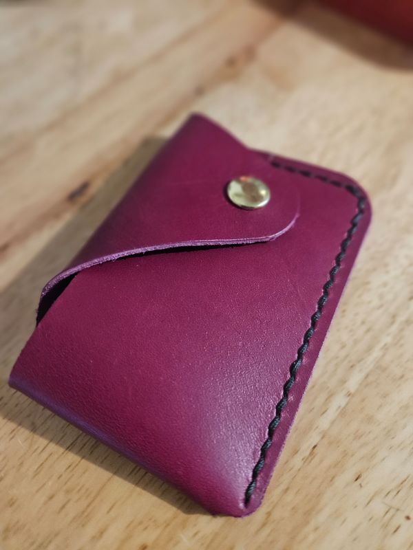 Purple snap wallet