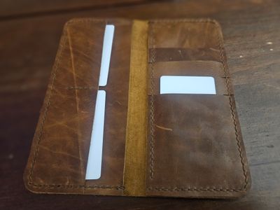 Brown long wallet