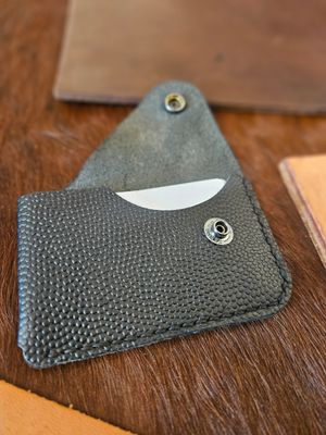 Black Pebbled Snap wallet