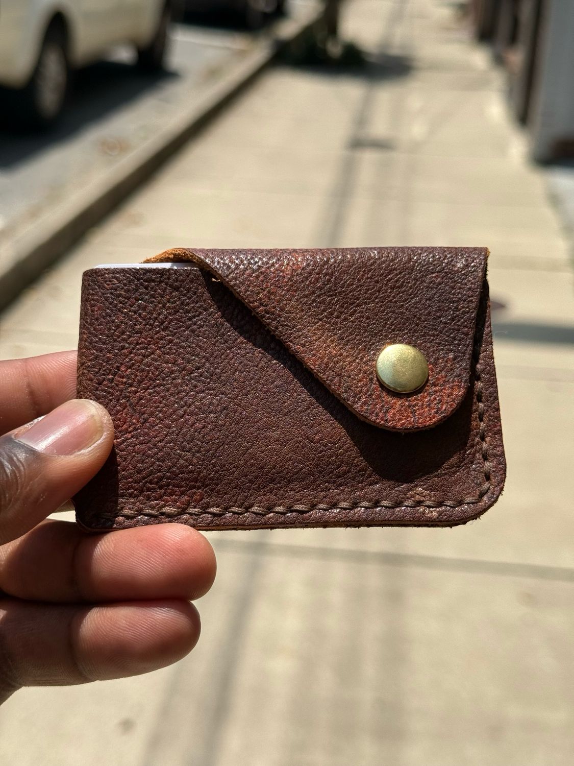 Rustic Leather Flip wallet