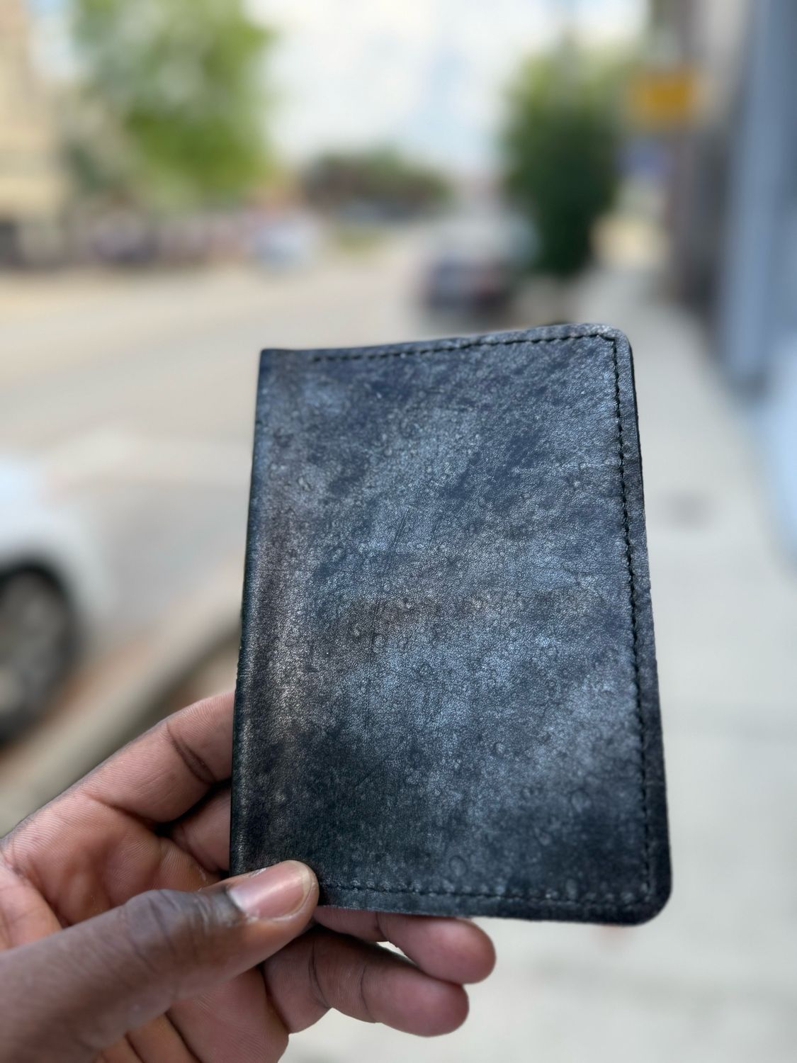 Silver metallic Passport wallet 