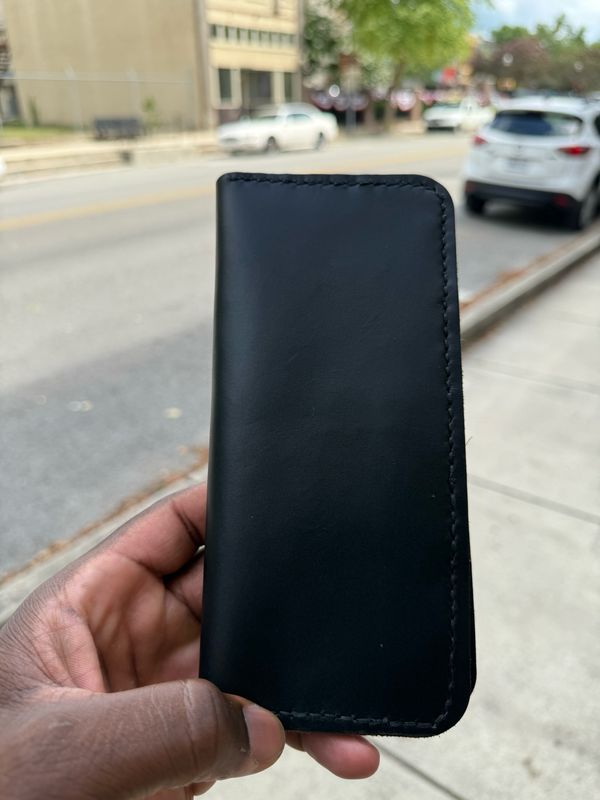 Black executive long wallet 