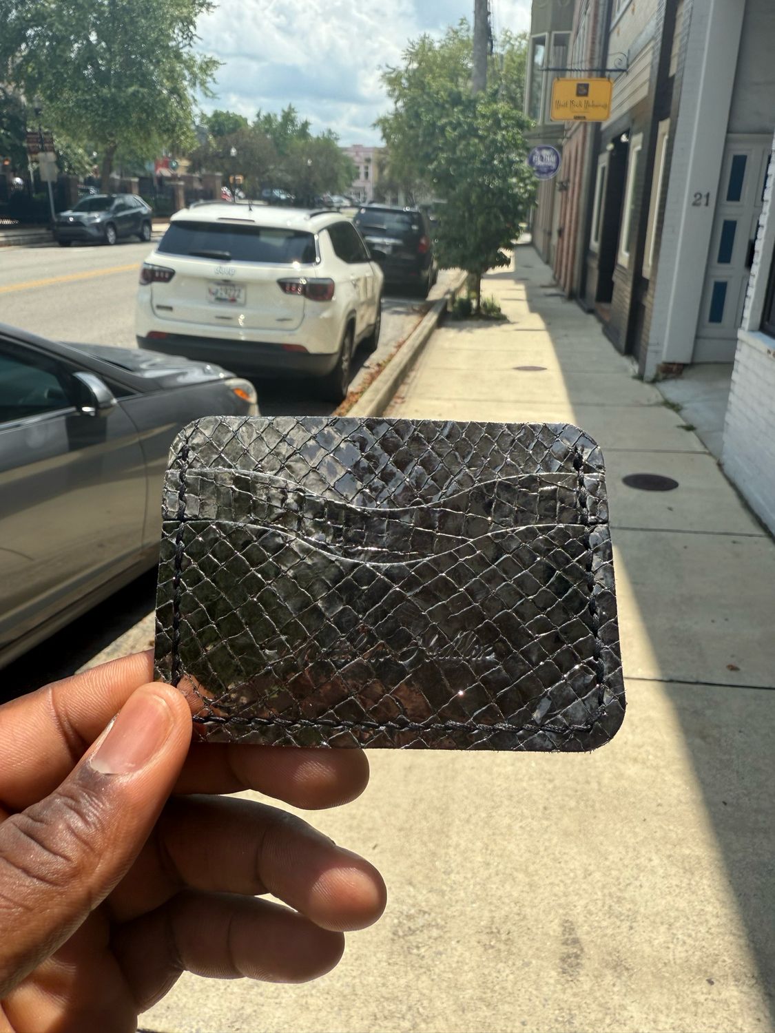 Metallic print “ Novice “ Wallet 