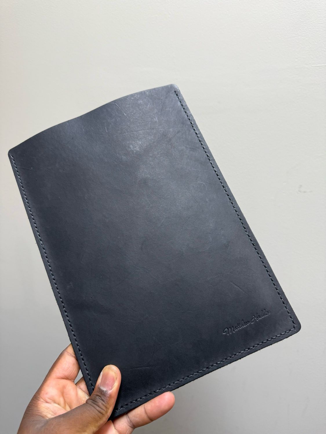 Black Leather IPad Sleeve