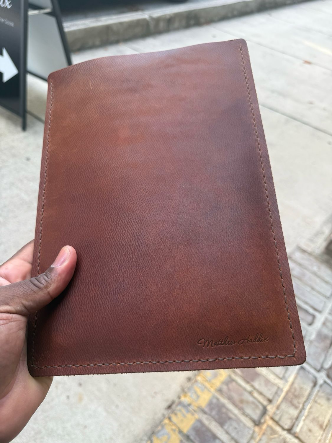 Rustic Brown Leather IPad Sleeve