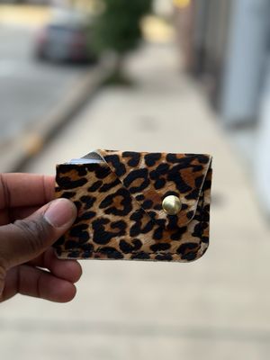 Leopard Print Snap Wallet