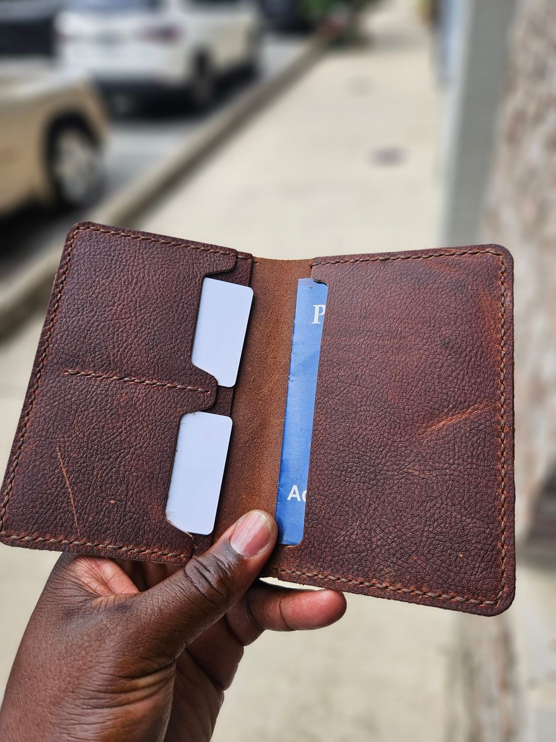 Rustic Brown Passport wallet