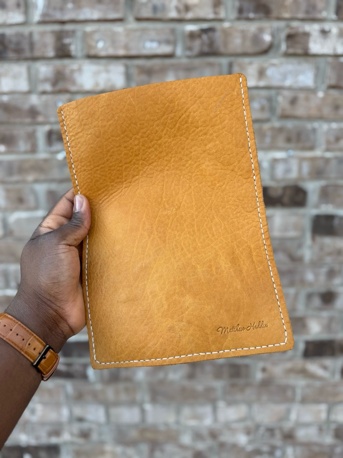 Leather IPad Sleeve (Yellow Bison) Leather IPad Sleeve (Yellow Bison)
