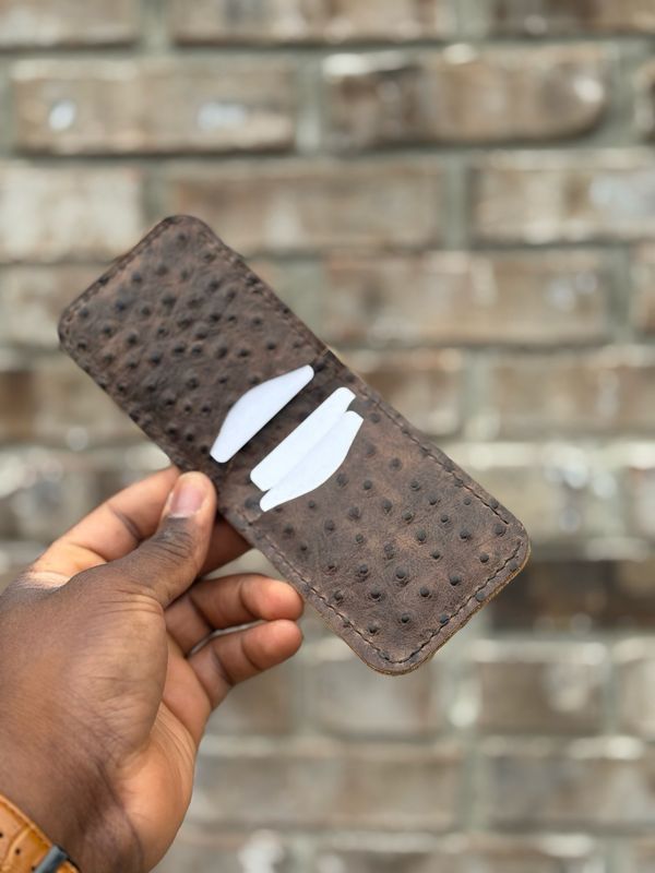 The “Ritten” Embossed Ostrich (Brown)