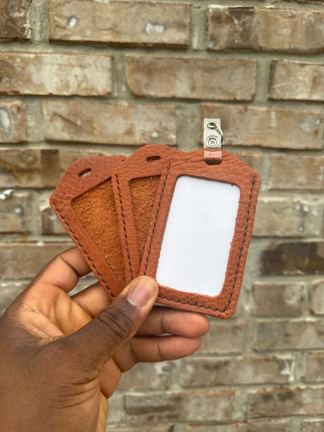 The”Tag” Brown leather ID bags/ Luggage Tag 
