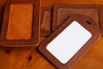 The”Tag” Brown leather ID bags/ Luggage Tag 