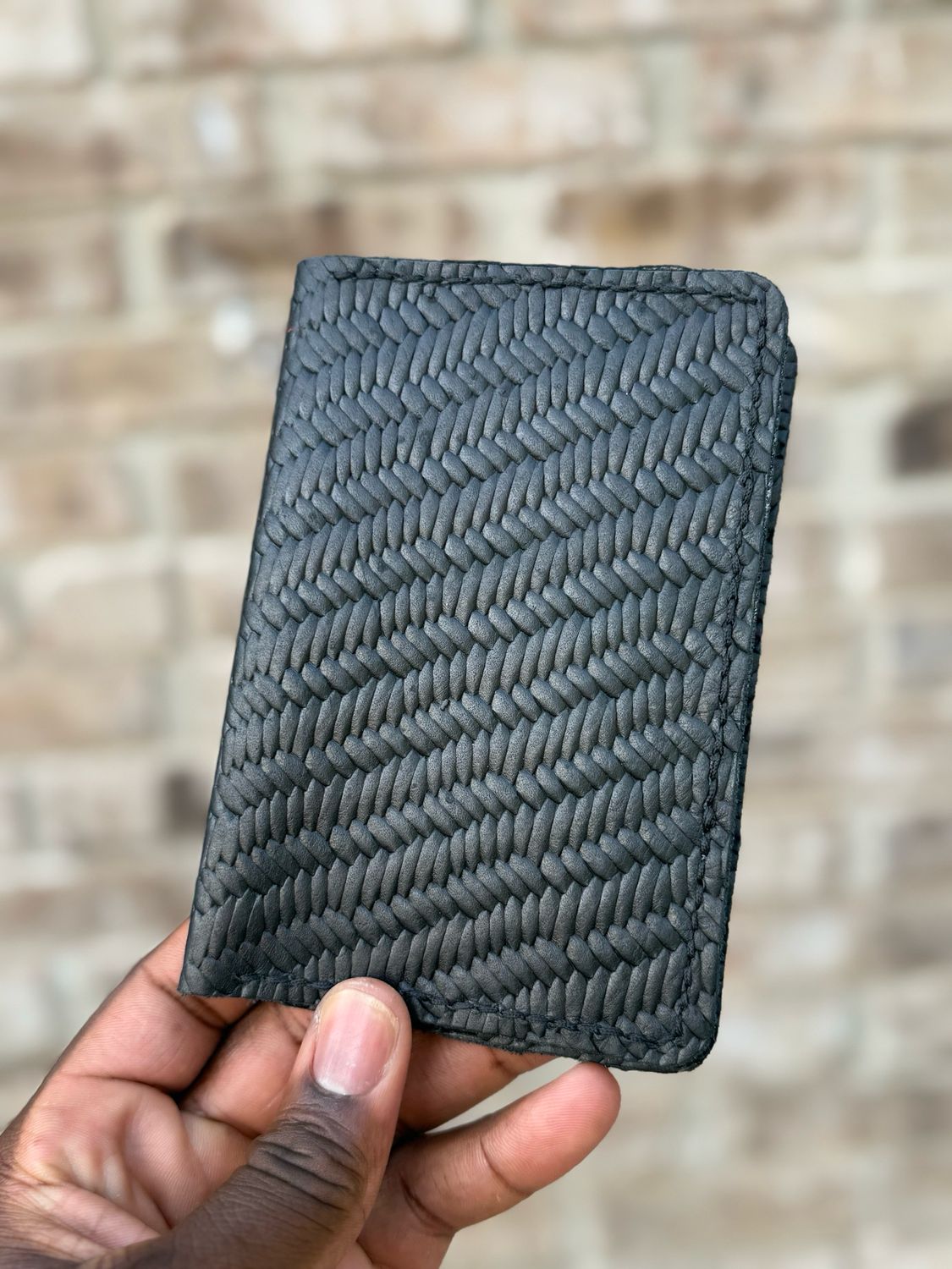 The “Explorer” Black Woven Passport wallet The “Explorer” Black Woven Passport wallet