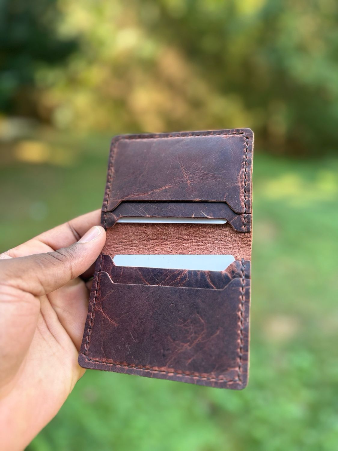The “E” Rustic Brown Bifold Wallet 