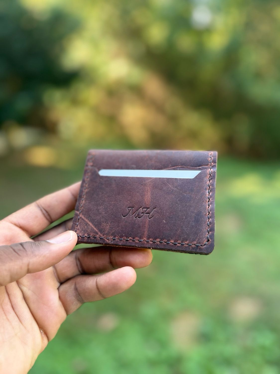 The “E” Rustic Brown Bifold Wallet 