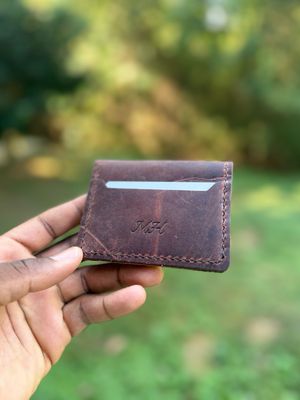 The “E” Rustic Brown Bifold Wallet The “E” Rustic Brown Bifold Wallet