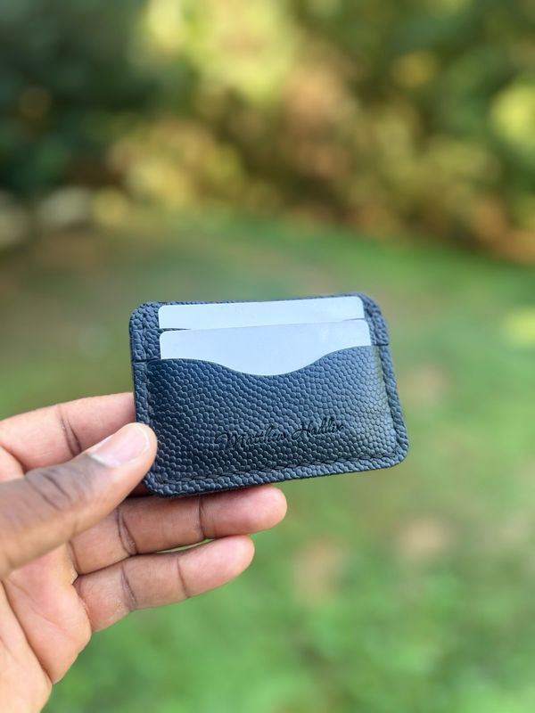 The “Novice “ Black Pebbled Minimal Wallet The “Novice “ Black Pebbled Minimal Wallet